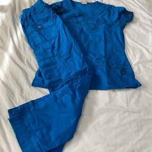 Teal blue scrub set